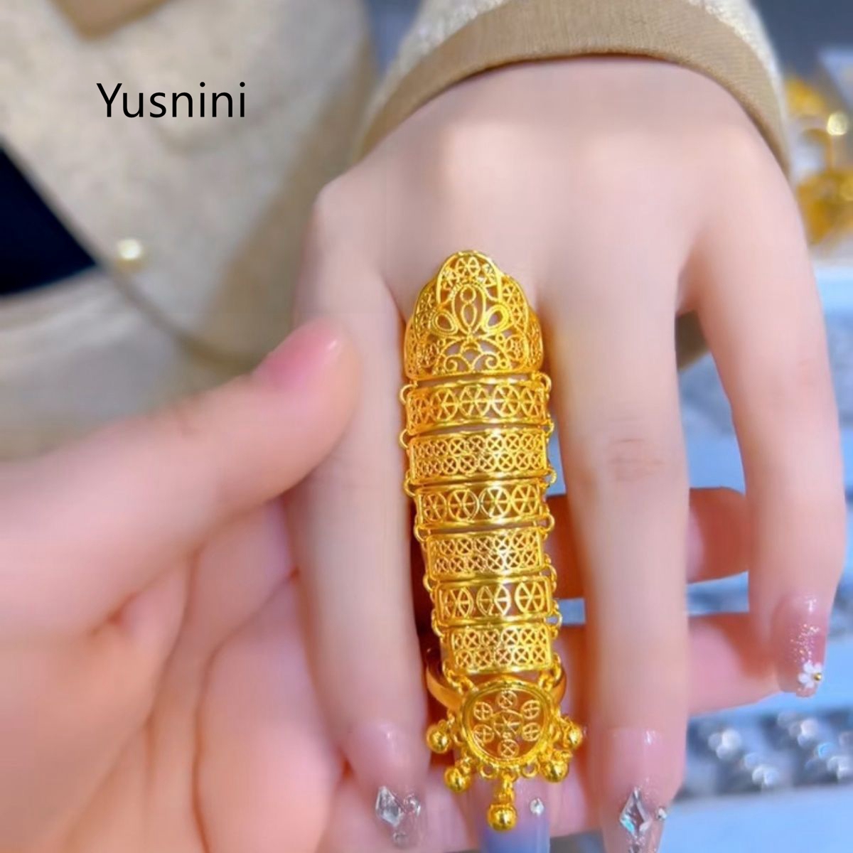 Ethnic Fashion Dubai - Anillo de Mujer de Estilo Étnico,
