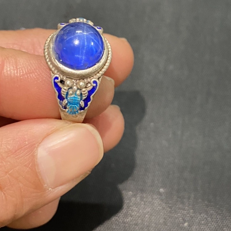 Fashion Ethnic Wear For Men - Anillo Abierto Étnico Cloisonné, Diseño Exquisito