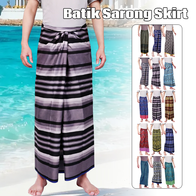 Batik Sarong Wrap - Falda Sarong Batik Étnica para Hombre