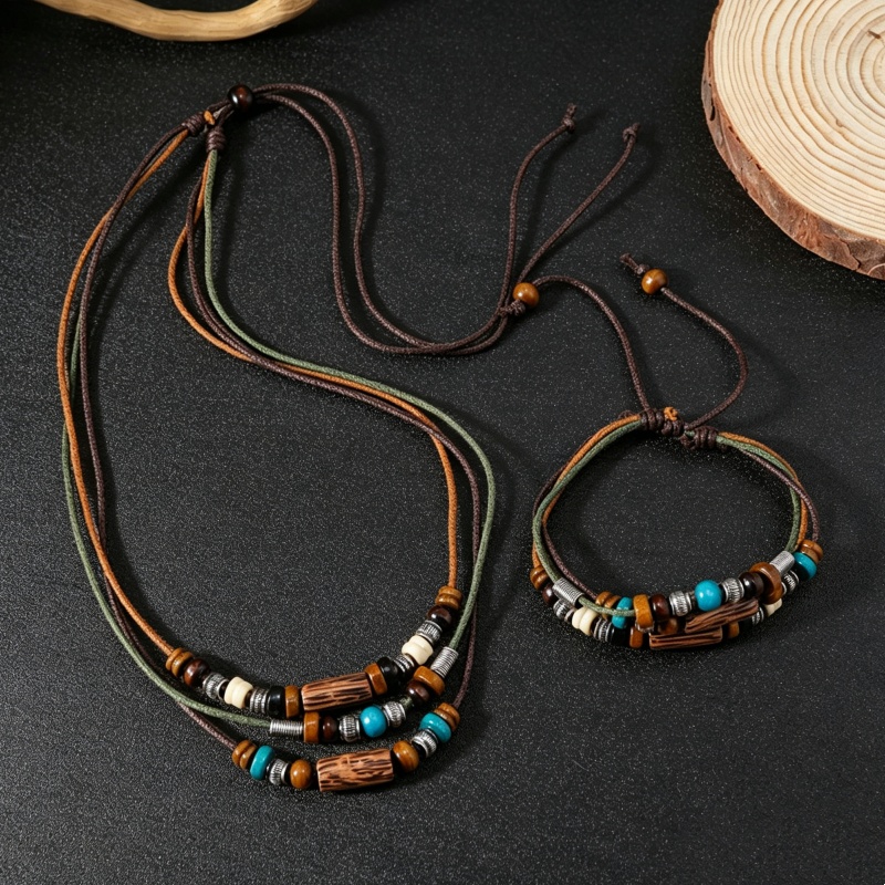 Fashion Ethnic Wear For Men - Conjunto de Joyería Vintage de 2