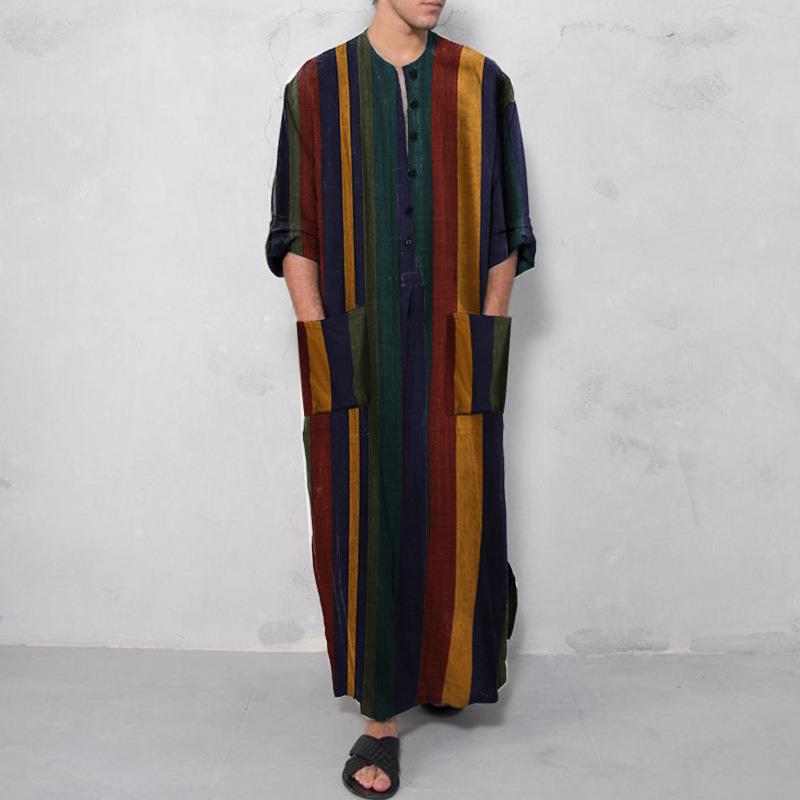 Fashion Ethnic Wear For Men - Camisa Larga Estampada para Hombre, Estilo