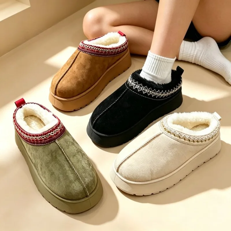 Winter Ethnic Fashion For Women - Nuevas Pantuflas de Plataforma Afelpadas de
