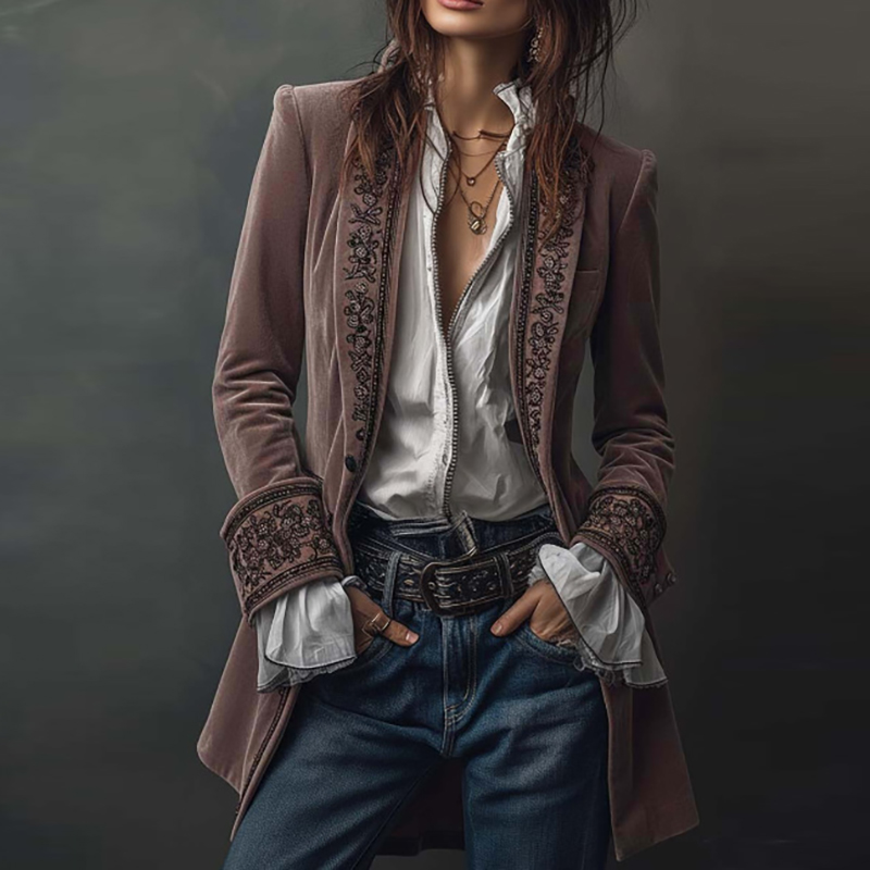 Chaqueta étnica Retro de terci - Winter Ethnic Fashion For Women reseña y precio