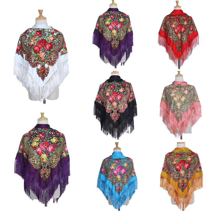 Bufanda con estampado Retro, c - Winter Ethnic Fashion For Women reseña y precio