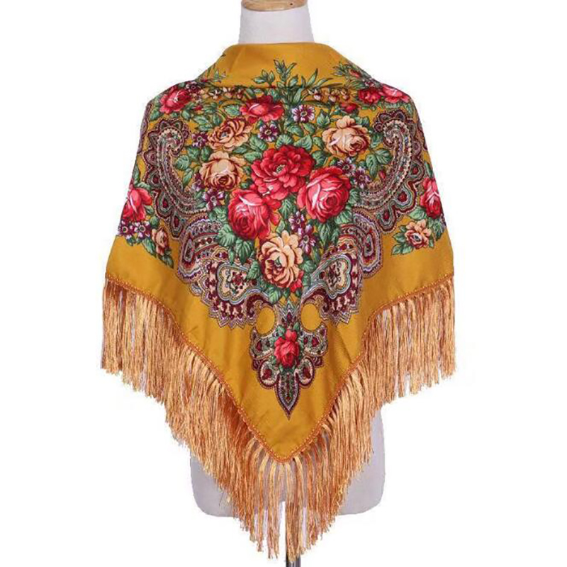 Bufanda con estampado Retro, c - Winter Ethnic Fashion For Women reseña y precio