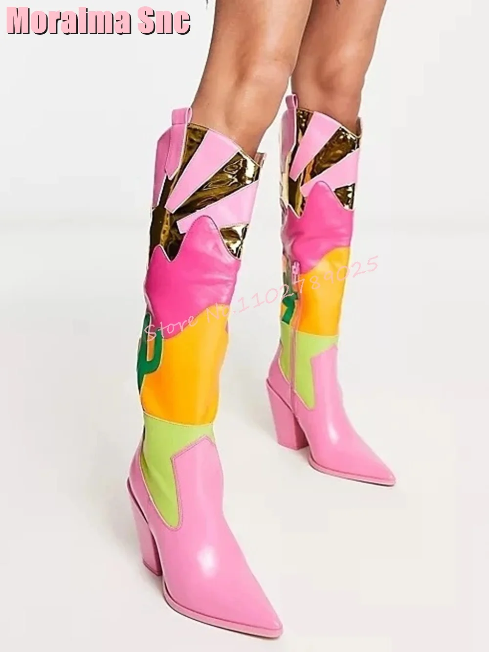 Botas de tacón medio con punta - Winter Ethnic Fashion For Women reseña y precio