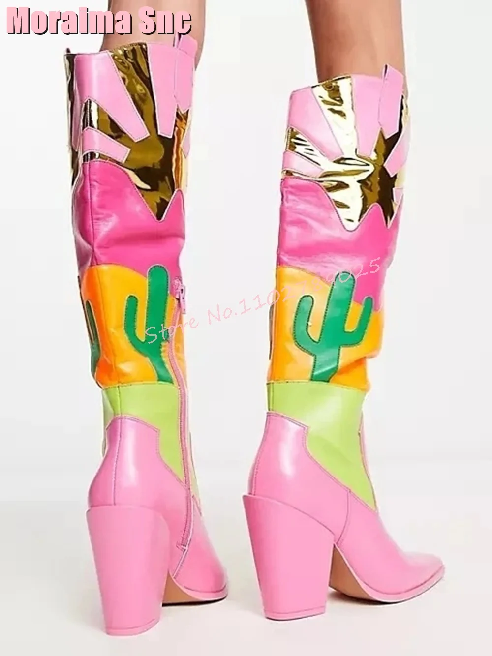 Botas de tacón medio con punta - Winter Ethnic Fashion For Women reseña y precio