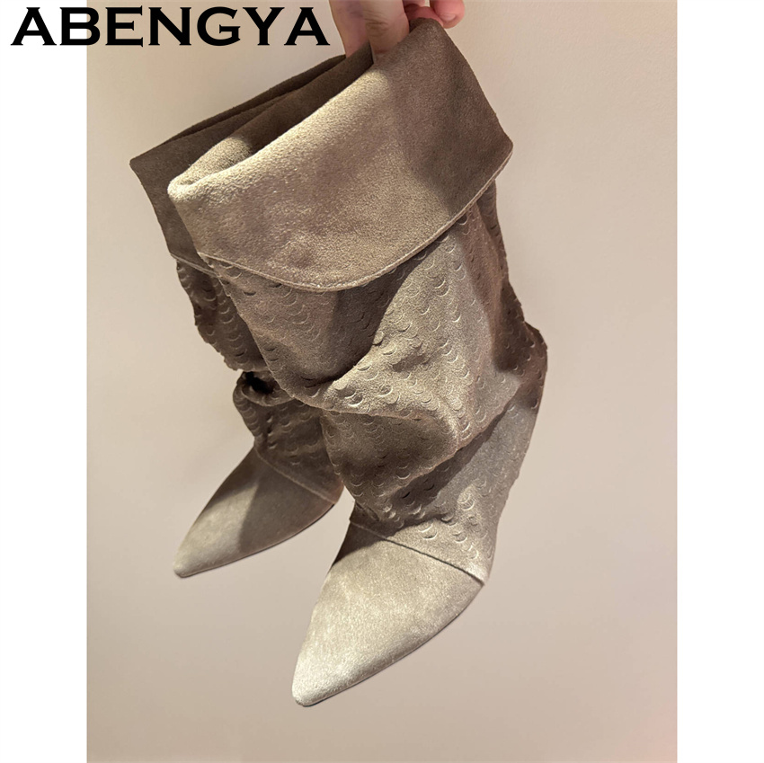 Botas cortas de media pantorri - Winter Ethnic Fashion For Women reseña y precio