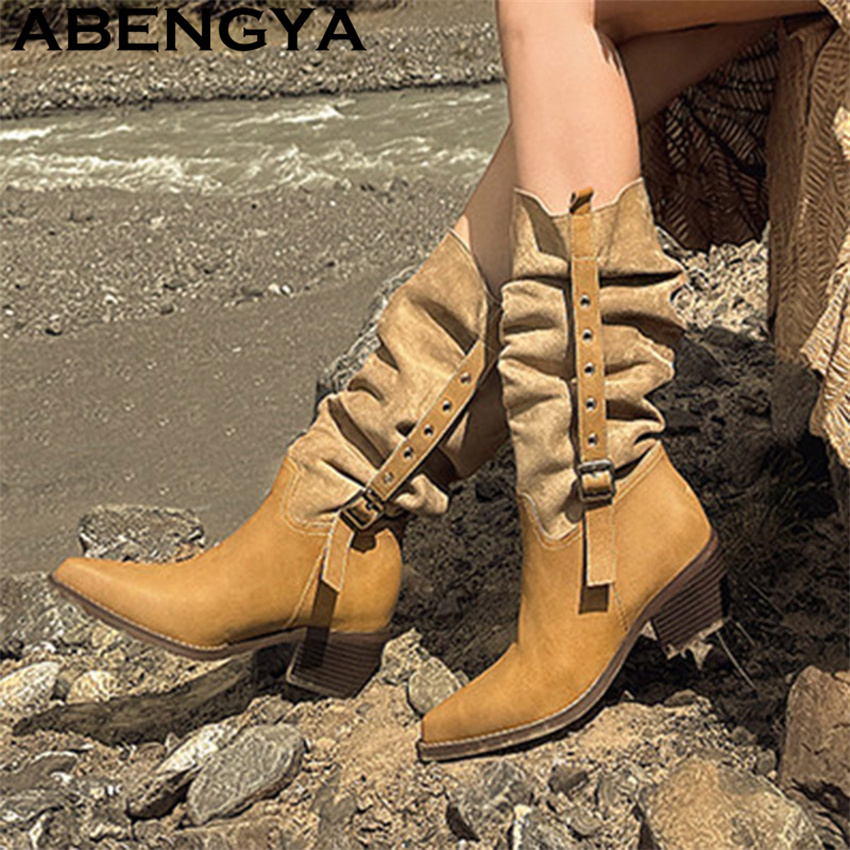 Botas de vaquero occidental pa - Winter Ethnic Fashion For Women reseña y precio