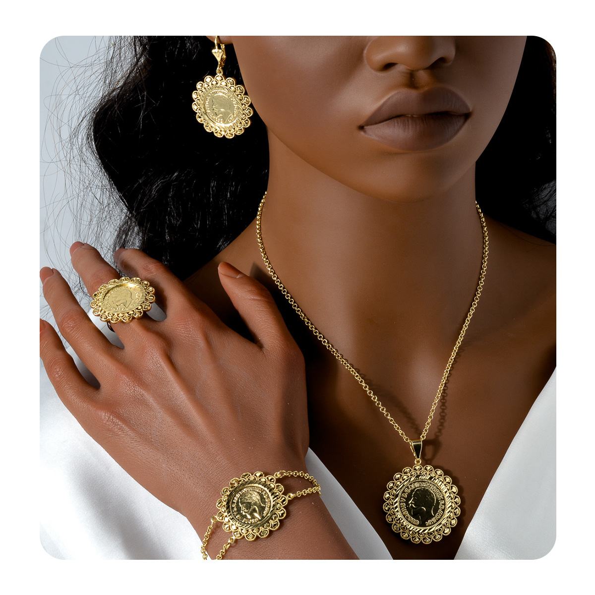 Conjunto de Joyería Vintage co - Ethnic Fashion Dubai reseña y precio