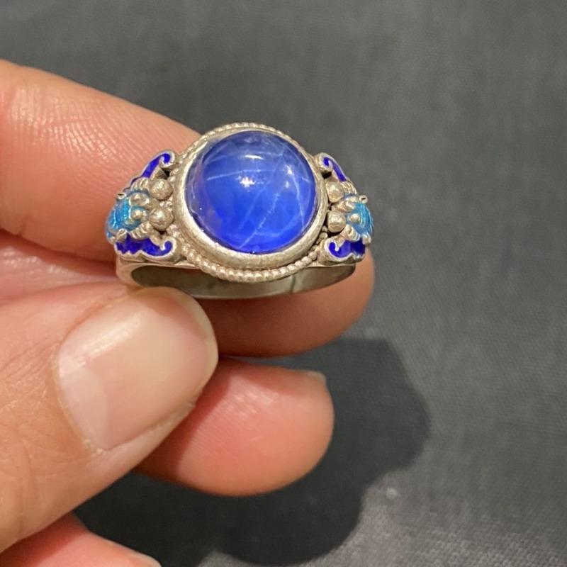Anillo Abierto Étnico Cloisonn - Fashion Ethnic Wear For Men reseña y precio