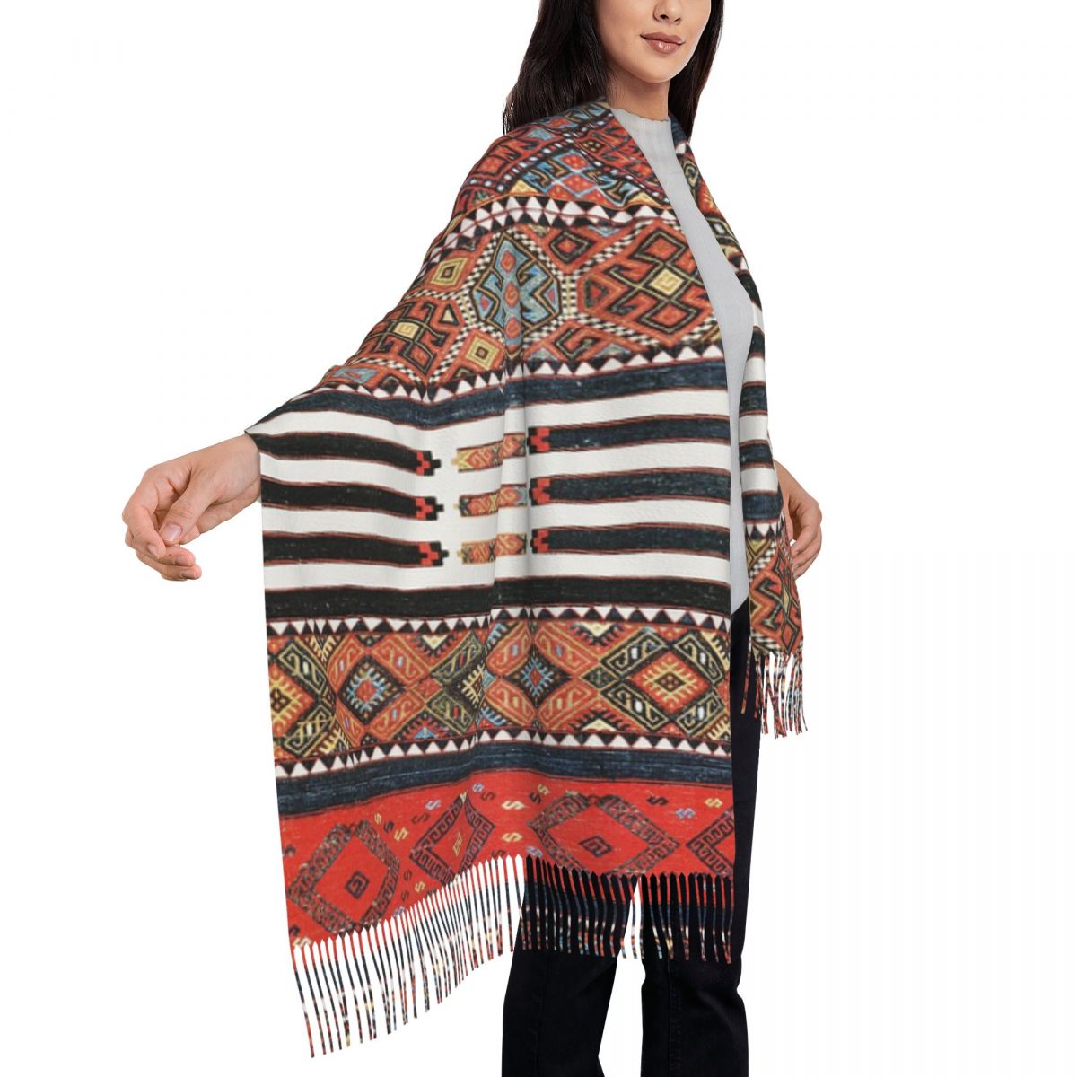 Bufanda de arte étnico Tribal  - Winter Ethnic Fashion For Women reseña y precio
