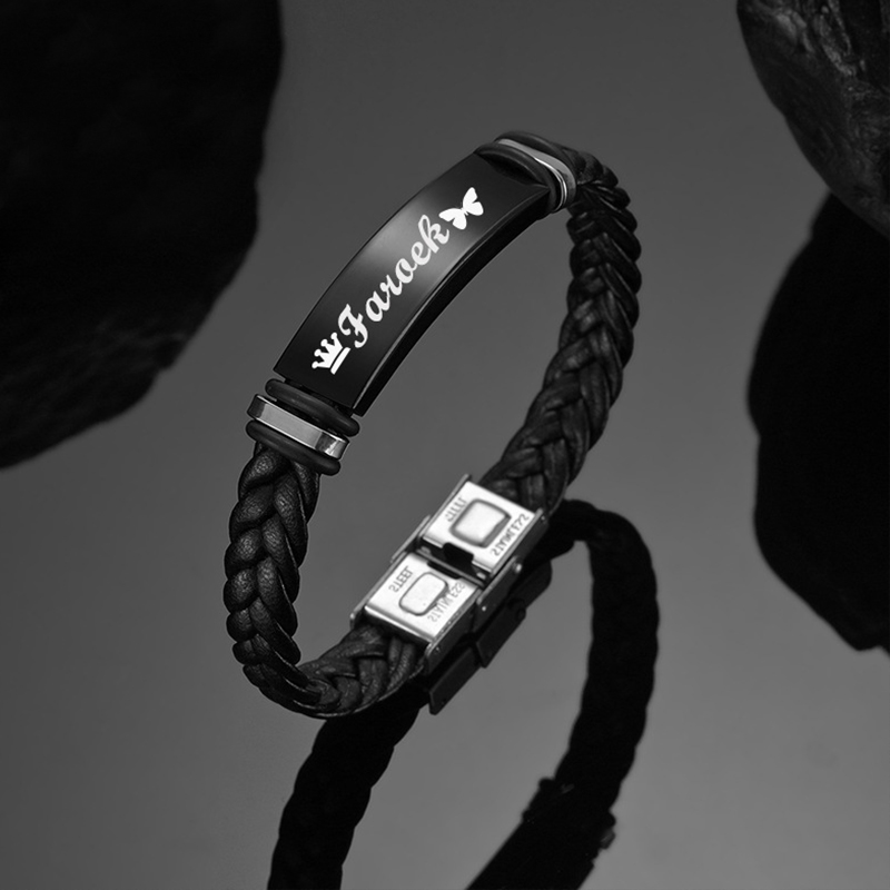 Pulsera de cuero tejida a mano - Ethnic Fashion Logo reseña y precio