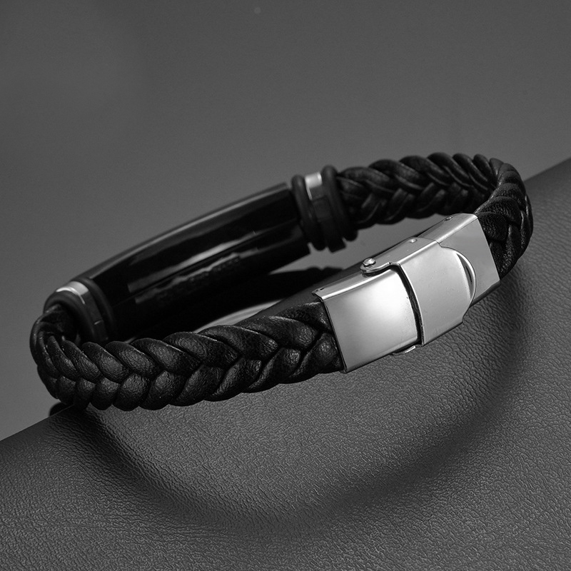 Pulsera de cuero tejida a mano - Ethnic Fashion Logo reseña y precio